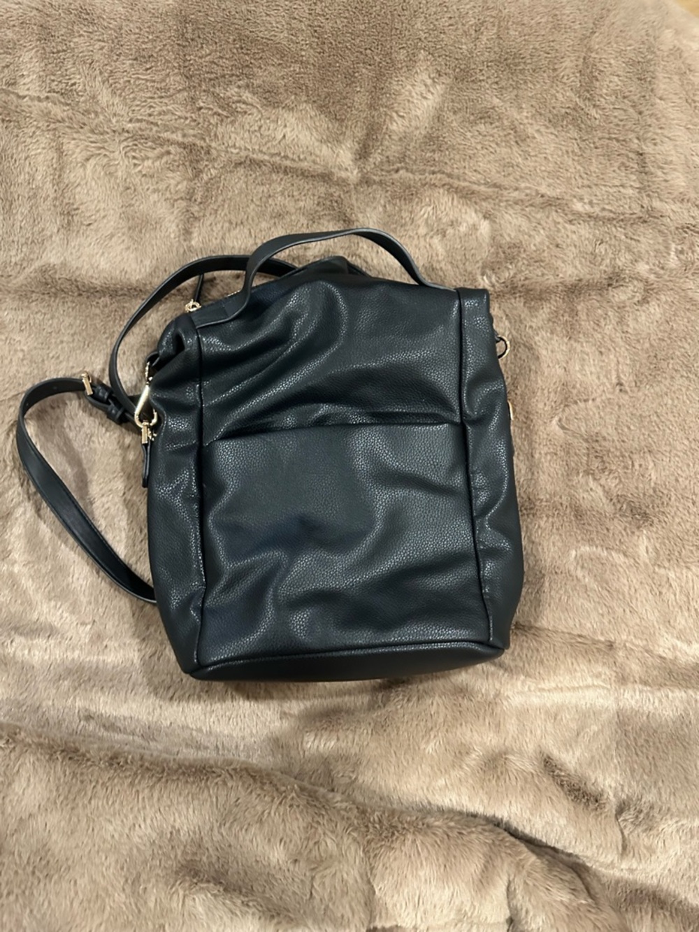 Classic Black Women's Leather mini back pack - Versatile Everyday Carry